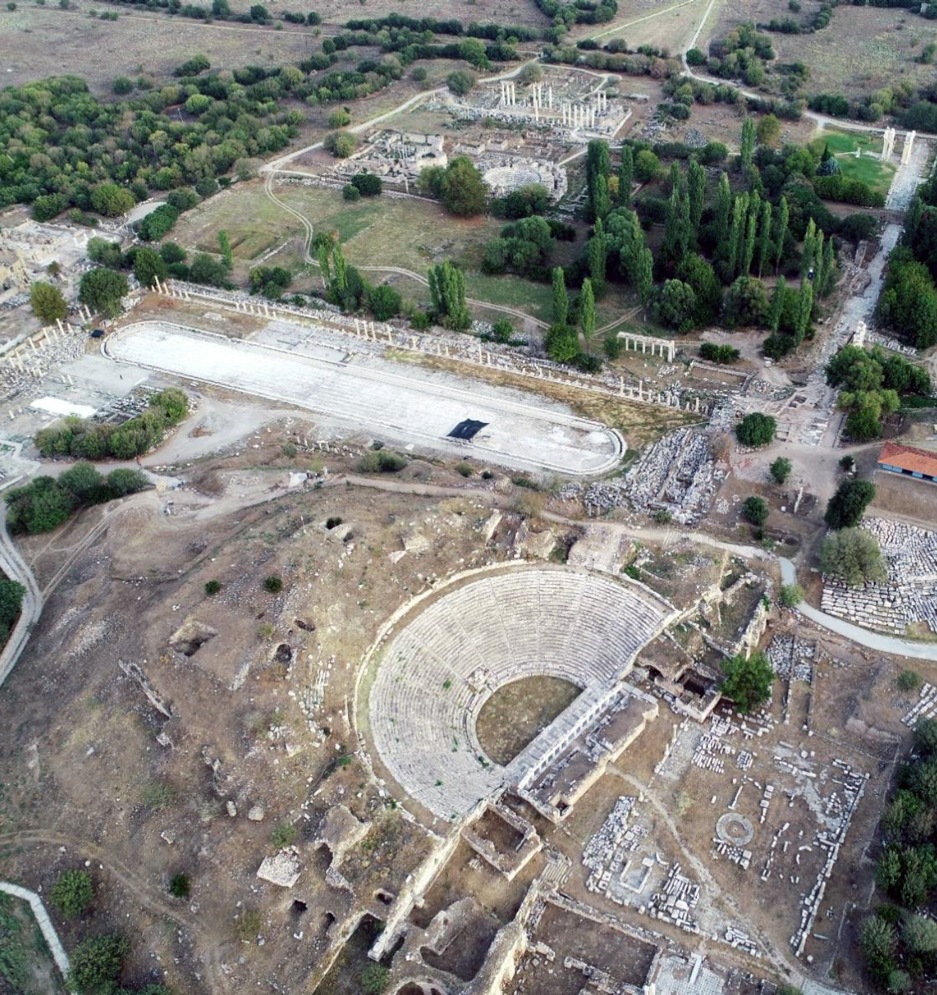 View of Aphrodisias city centre looking northwest